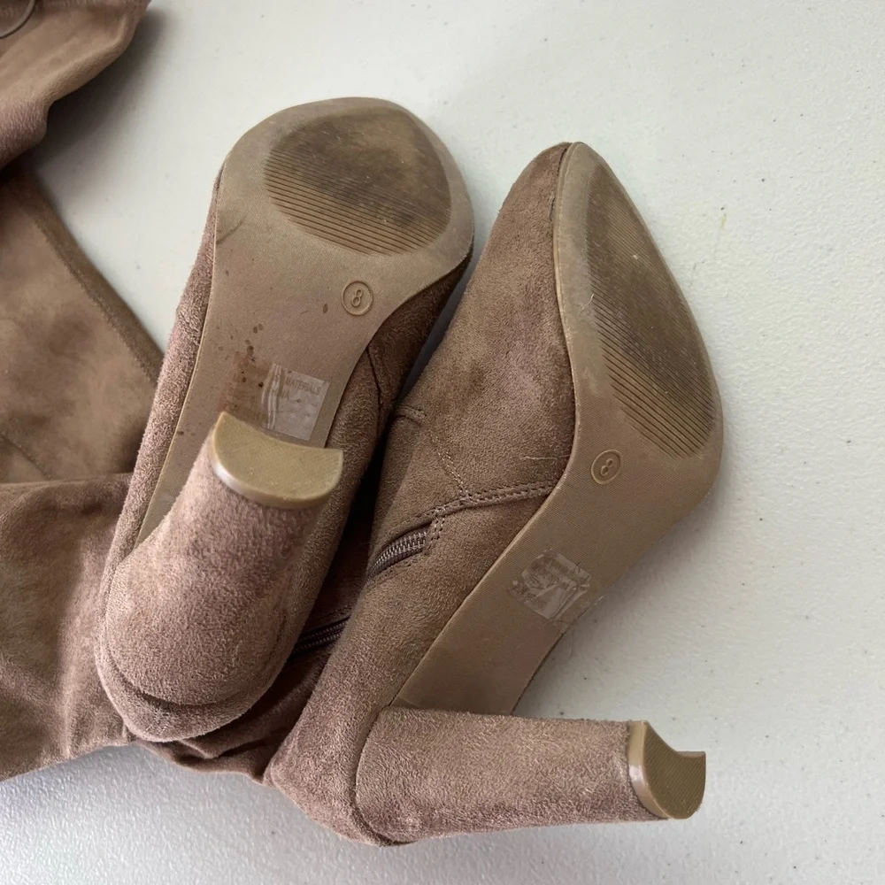 Charlotte Russe Taupe Boots Size‎ 8